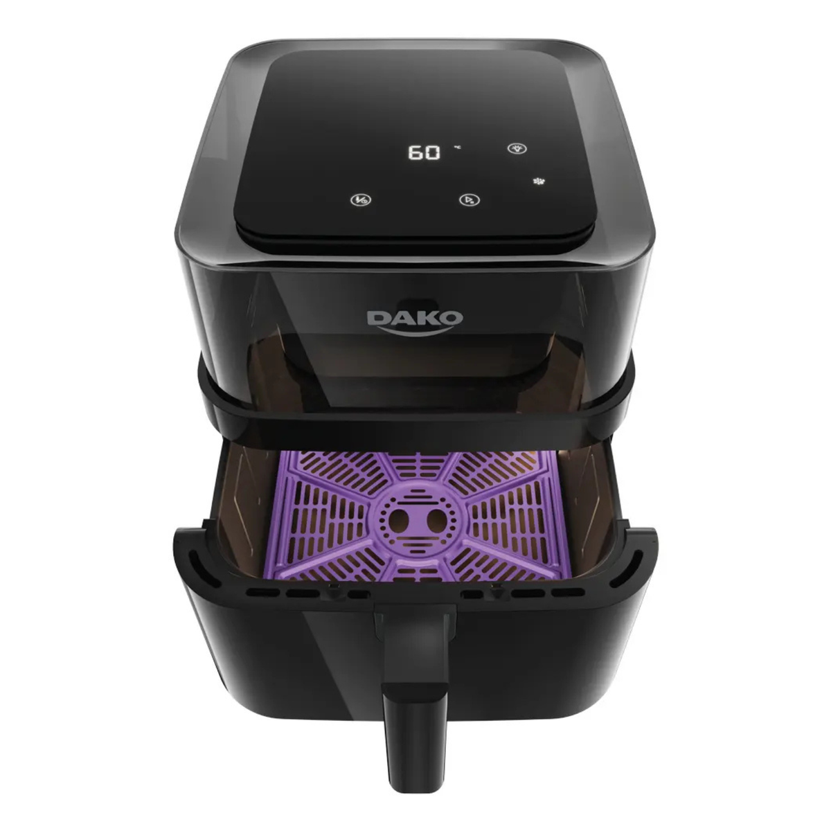 Air Fryer Dako 6L Visor Transparente Painel Touch 1500W Preta - 127V