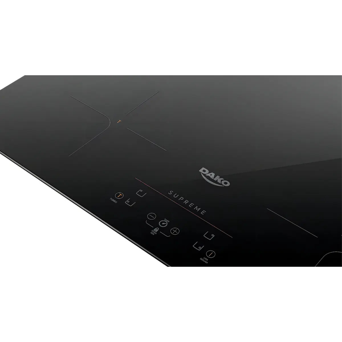 Cooktop de Indução Dako Supreme 4 Zonas Slide Control 7000W Preto - 220V