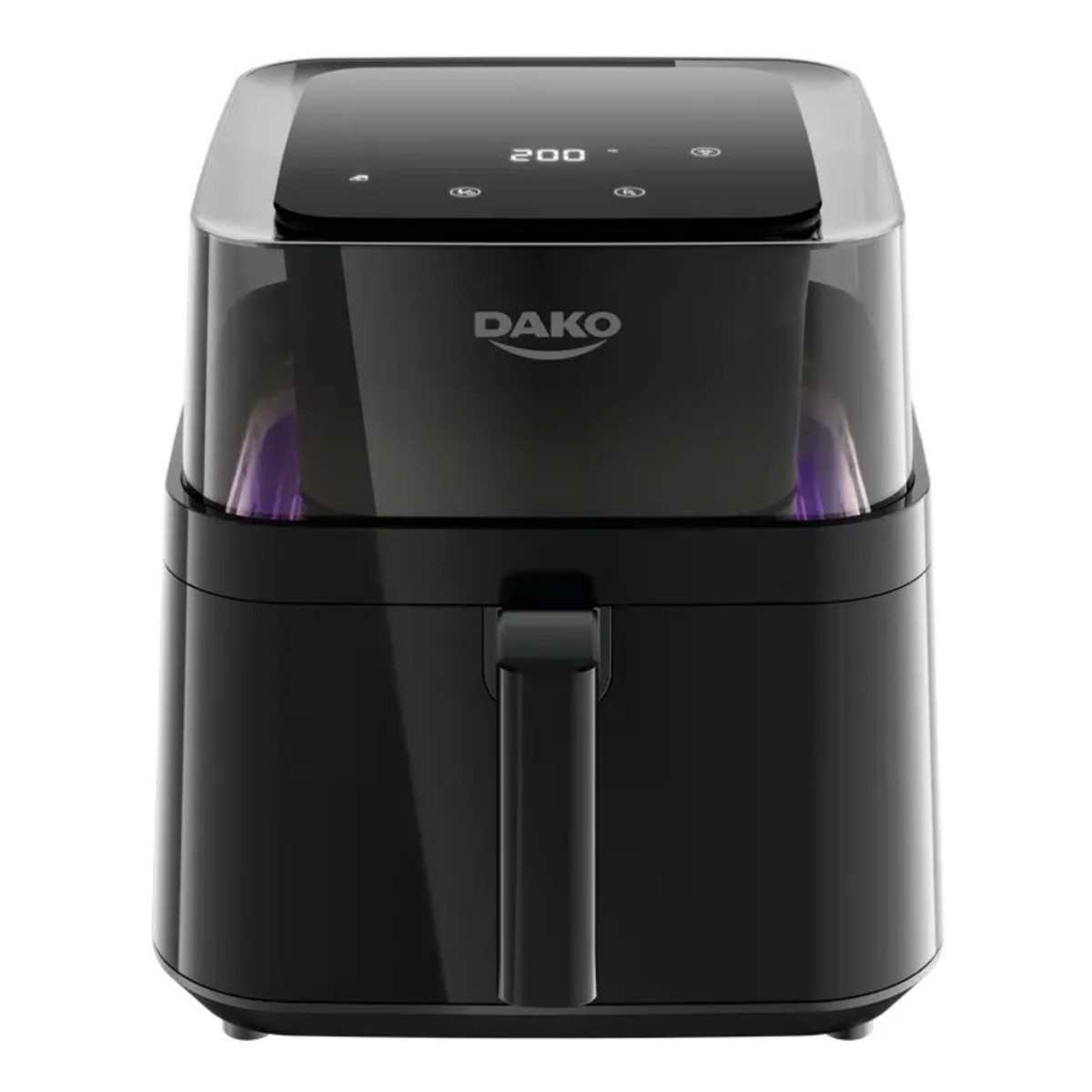 Air Fryer Dako 6L Visor Transparente Painel Touch 1500W Preta - 127V