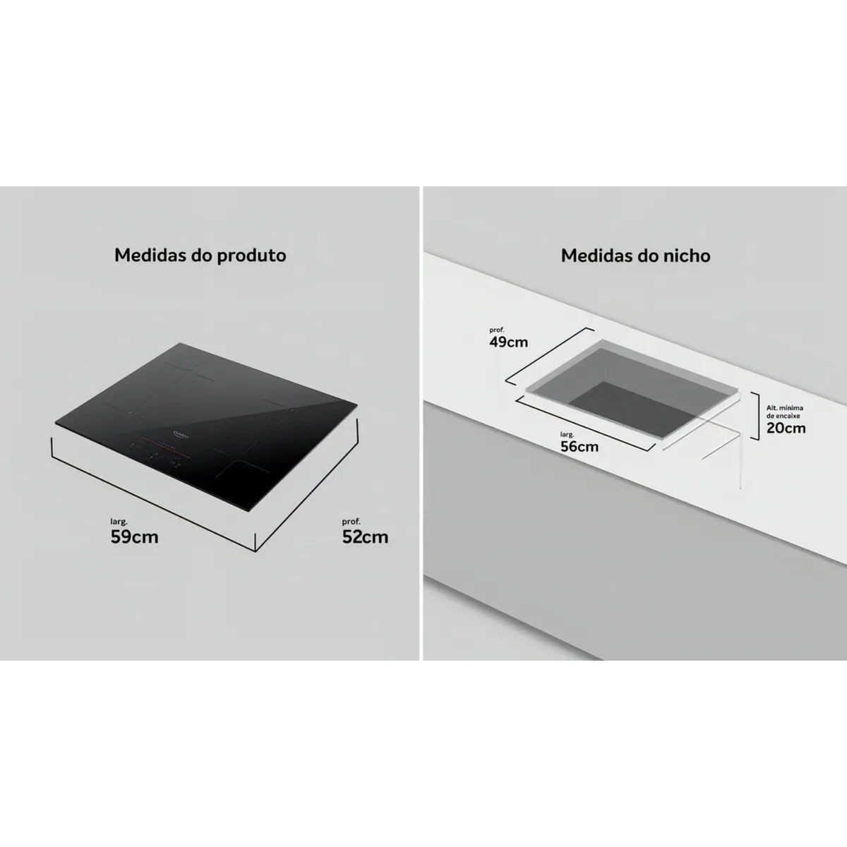 Cooktop de Indução Dako Supreme 4 Zonas Slide Control 7000W Preto - 220V