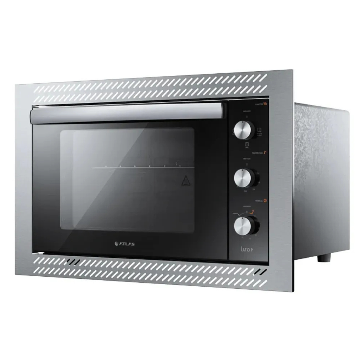 Forno de Embutir Elétrico Atlas U Top 44L Grill Timer Preto