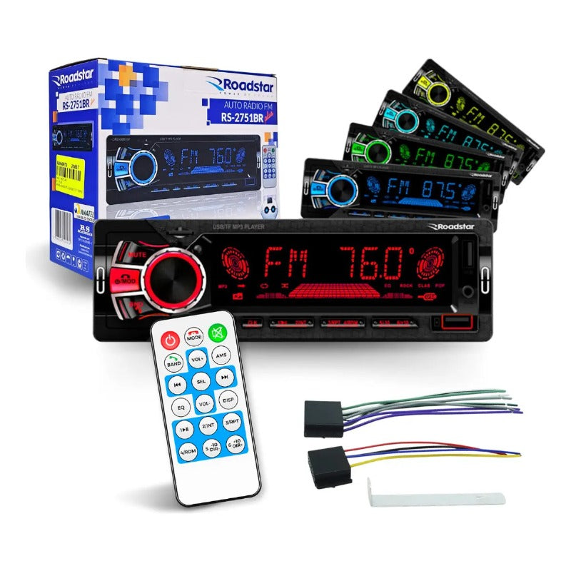 Auto Rádio Automotivo Roadstar Rs2751br Bt