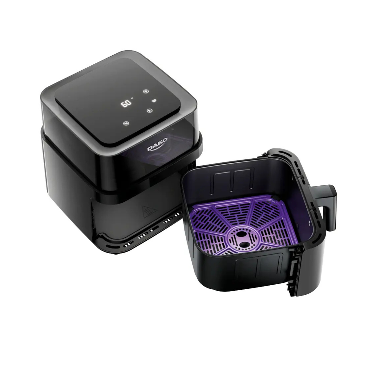 Air Fryer Dako 6L Visor Transparente Painel Touch 1500W Preta - 127V
