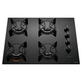 Cooktop 4 Bocas a Gás Atlas UTop Mesa de Vidro Mega Chama Preto