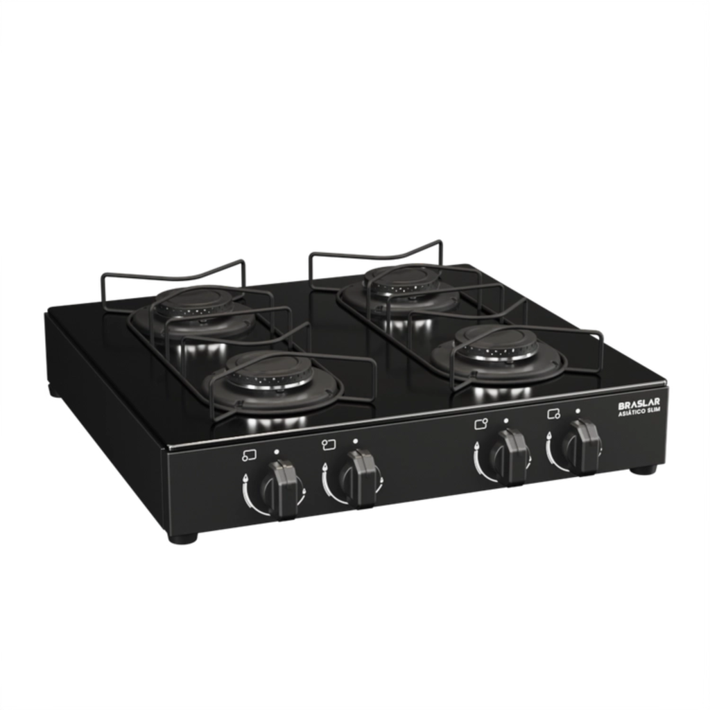 Fogão de Mesa 4 Bocas Braslar — Preto