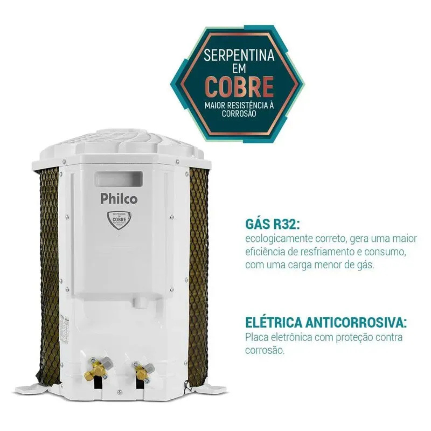 Ar Condicionado Eco Inverter 9000 BTU Quente e Frio Philco PAC9QC 220V