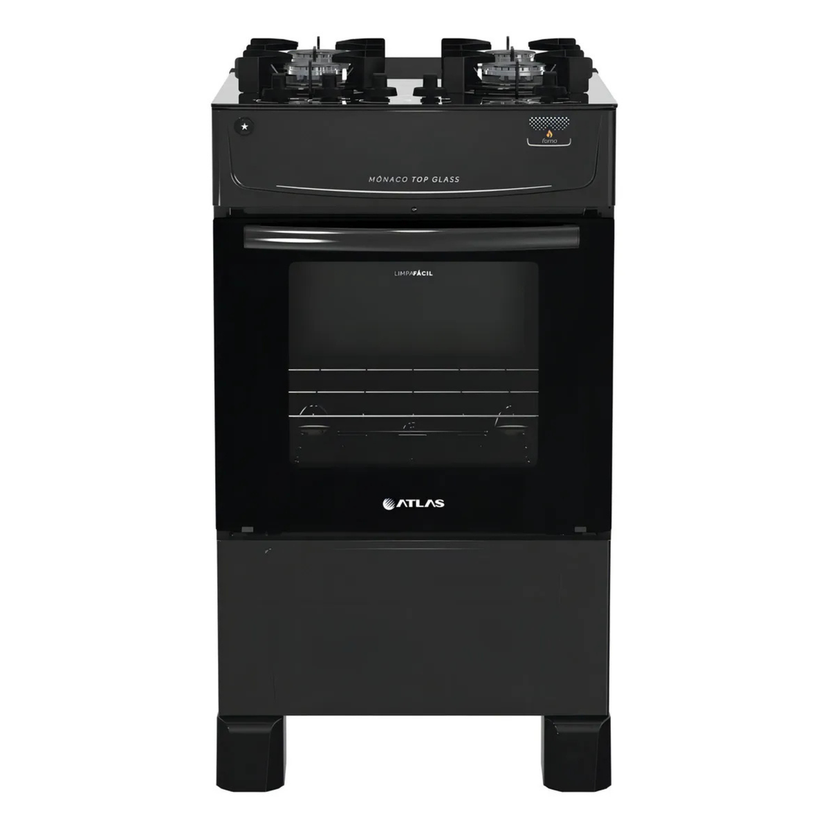 Fogão Atlas Monaco Plus 4 Bocas — Preto