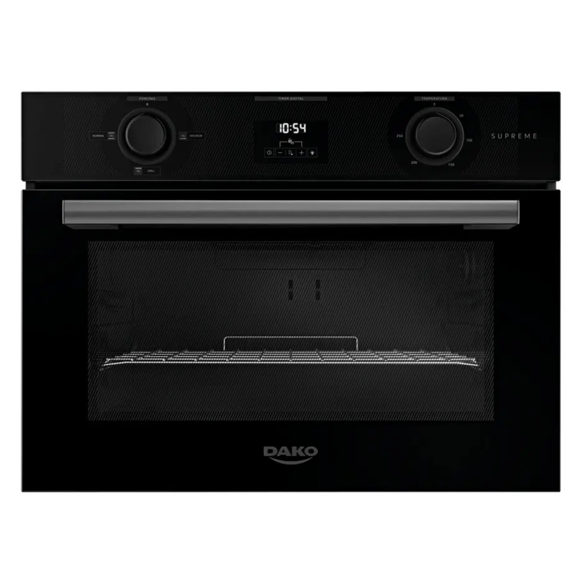 Forno de Embutir Elétrico Dako Supreme 52L Grill Timer Digital Preto