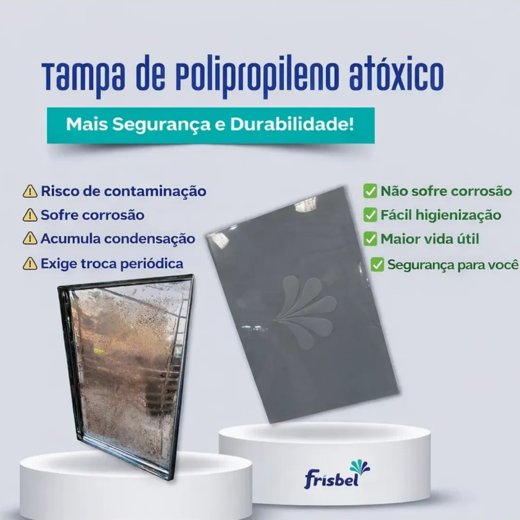 Bebedouro de Água Industrial Frisbel 25 Litros Bancada Aço Inox 2 Torneiras
