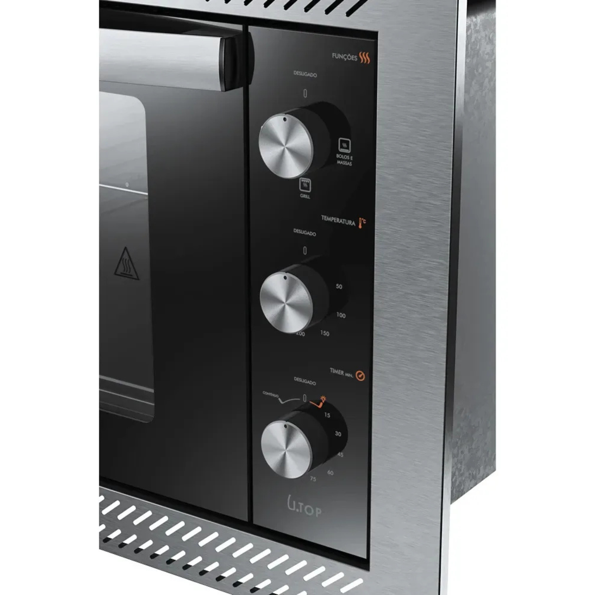 Forno de Embutir Elétrico Atlas U Top 44L Grill Timer Preto