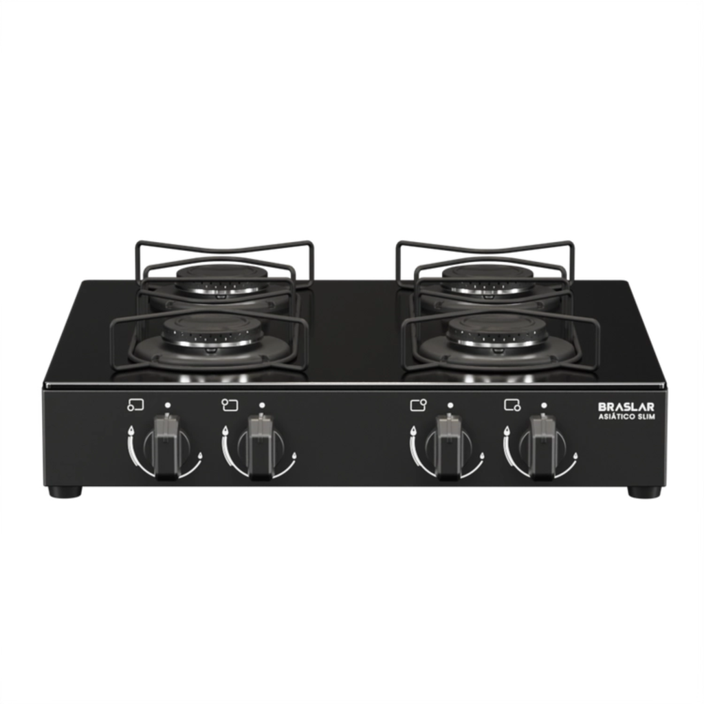 Fogão de Mesa 4 Bocas Braslar — Preto